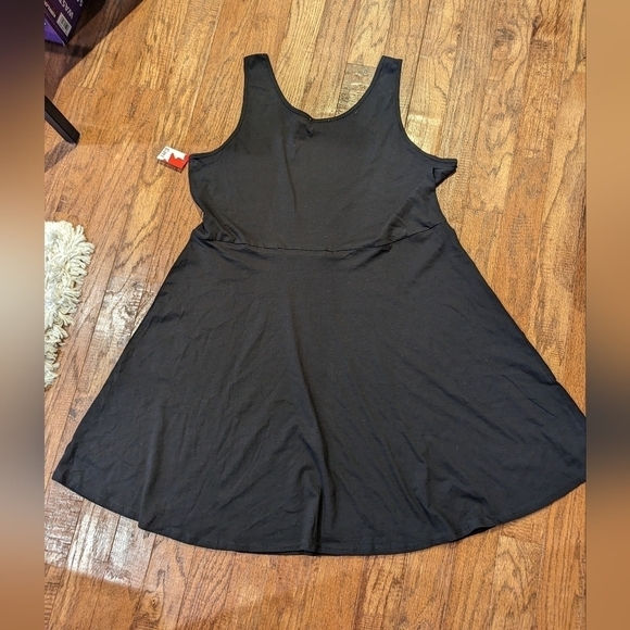 Black dress Canada Forever cotton dress, black & gray plus size 1x - Picture 7 of 8